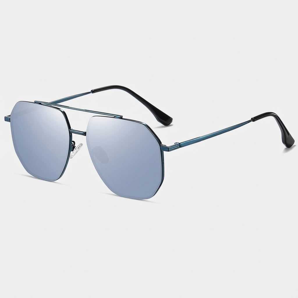 VUE Phantom sunglasses worn in lifestyle setting with urban backdrop