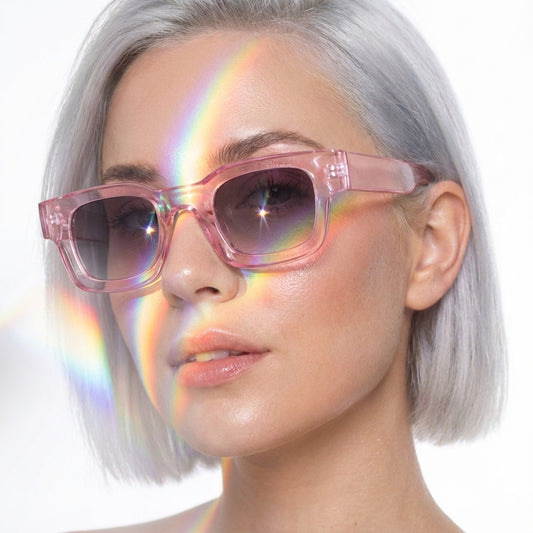 VUE Concave Square Sunglasses front view on neutral background