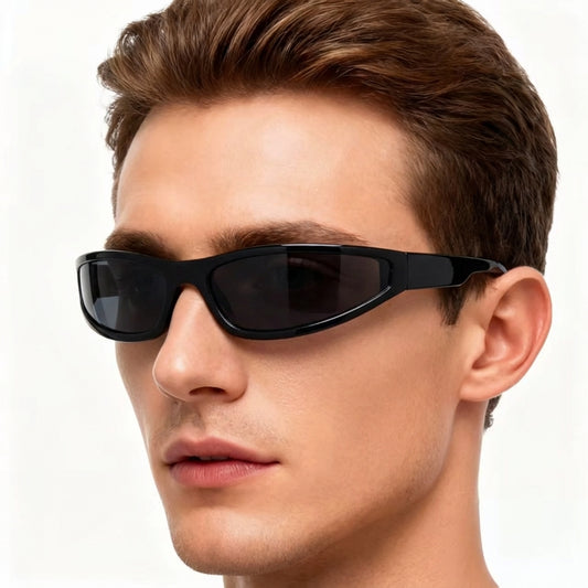VUE Cyber Narrow Sunglasses front view on model
